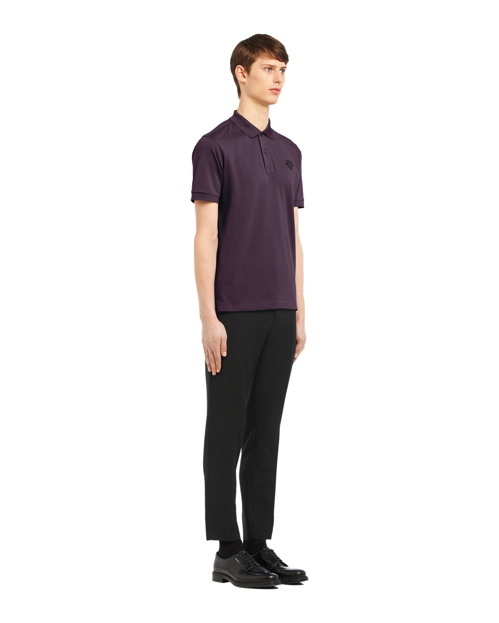 Prada Piqué Polo Shirt Plum | MQSVPN465