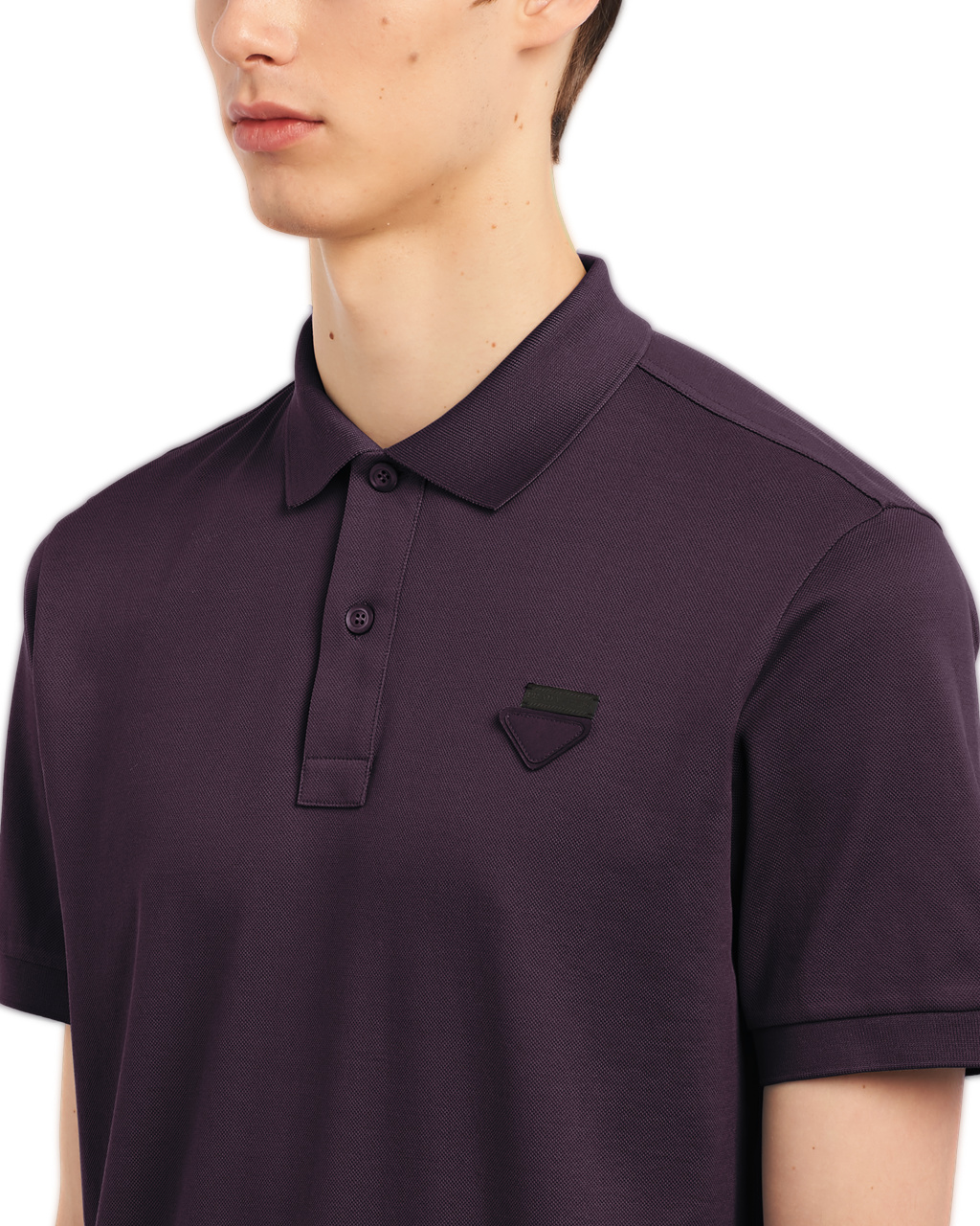 Prada Piqué Polo Shirt Plum | MQSVPN465