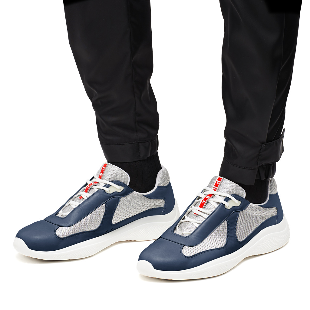 Prada Prada America's Cup Sneakers Kék Titán | ILUQYR934