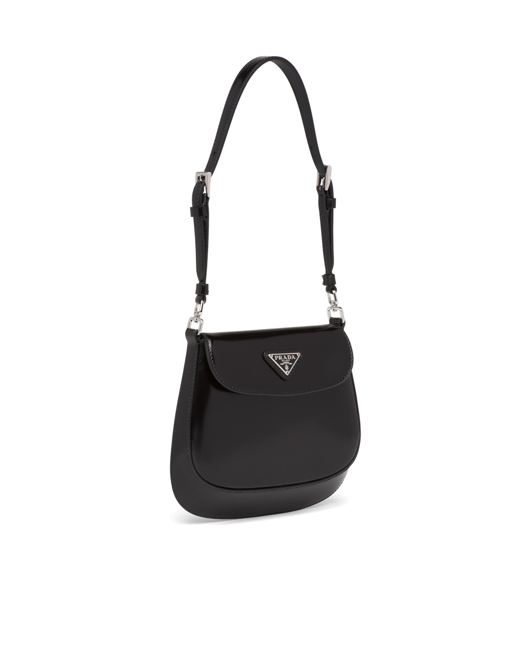 Prada Prada Cleo Brushed Bőr Mini Bag Fekete | YLXFVW395