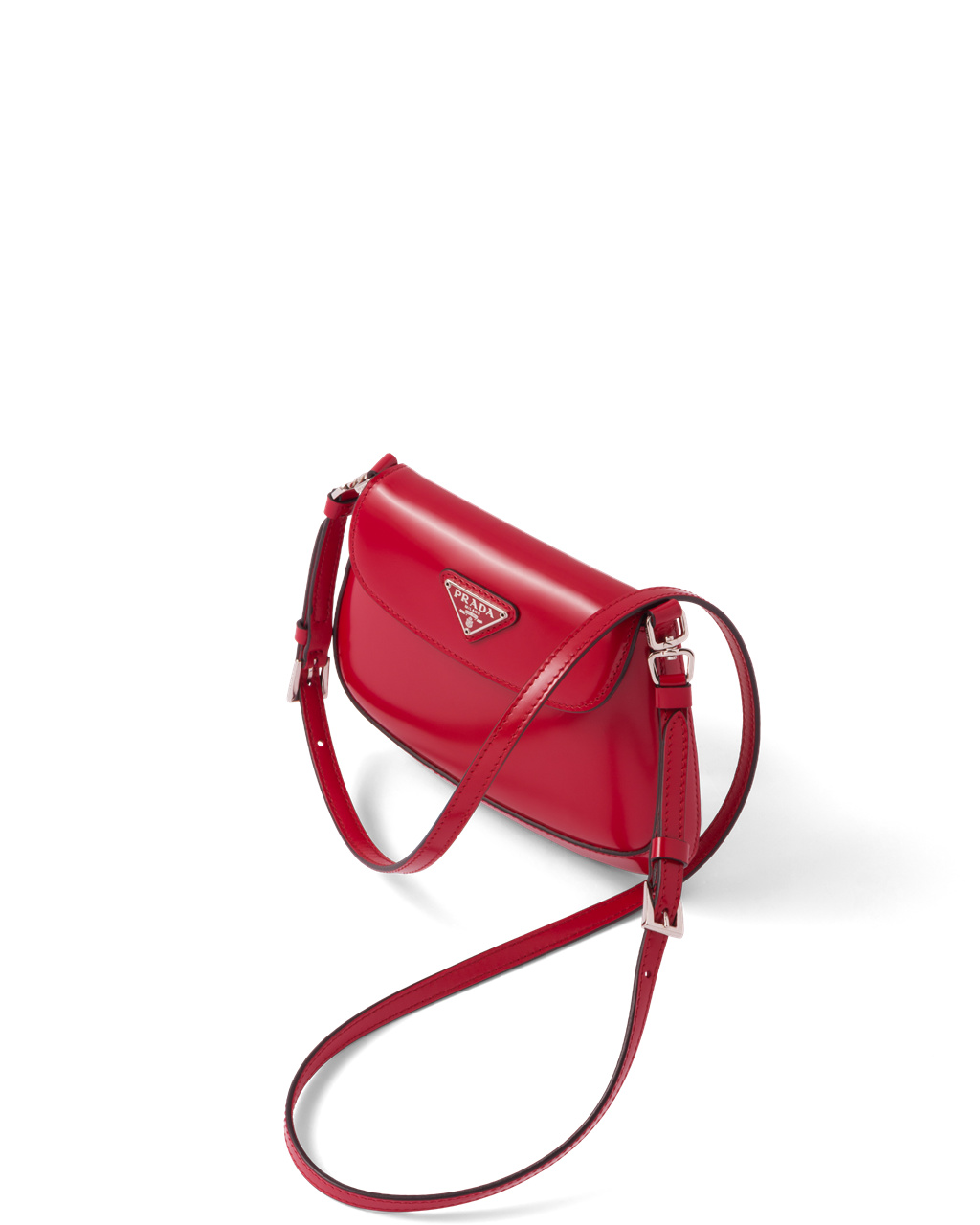 Prada Prada Cleo Brushed Bőr Mini Bag Scarlet | CRWVEB789