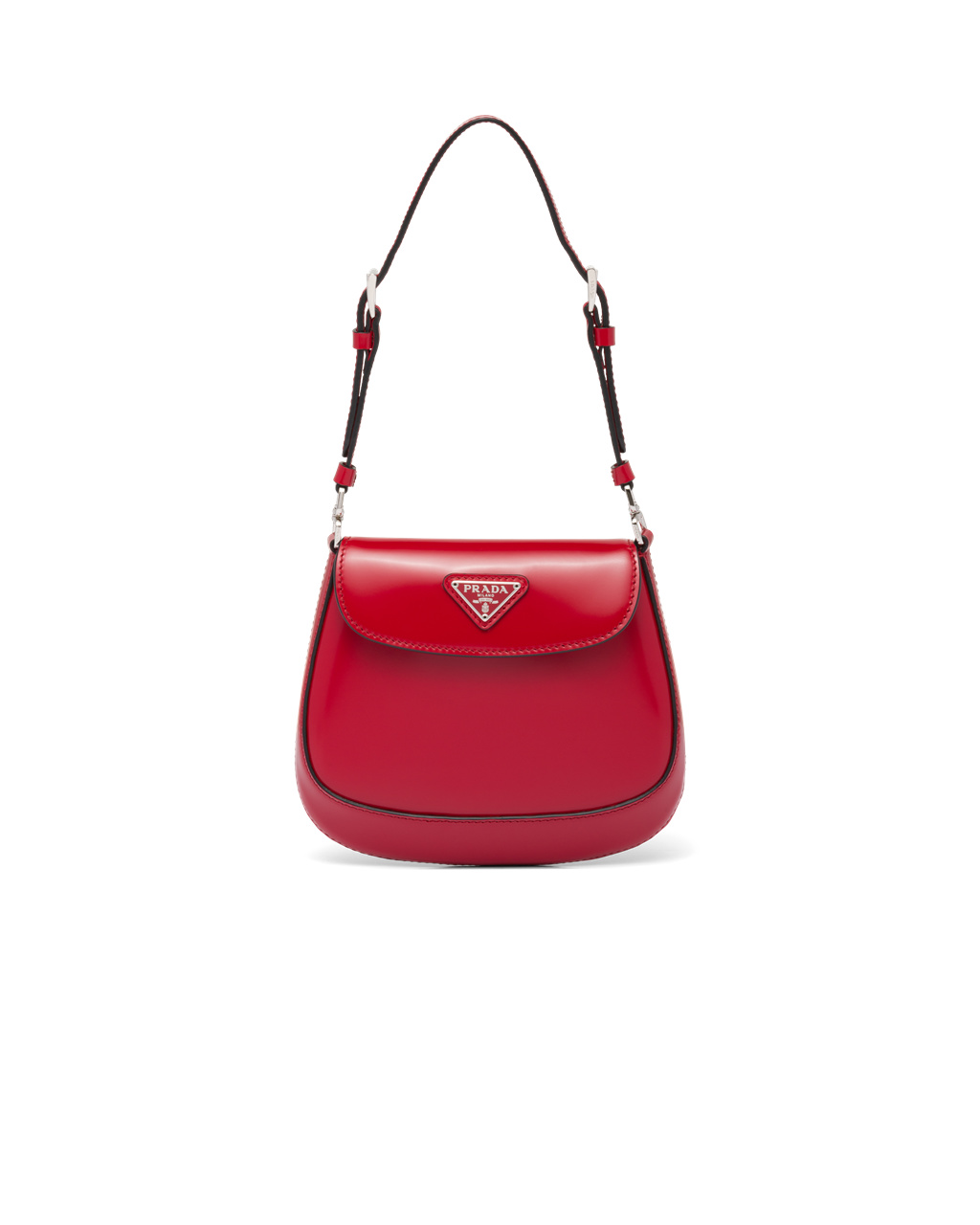 Prada Prada Cleo Brushed Bőr Mini Bag Scarlet | CRWVEB789