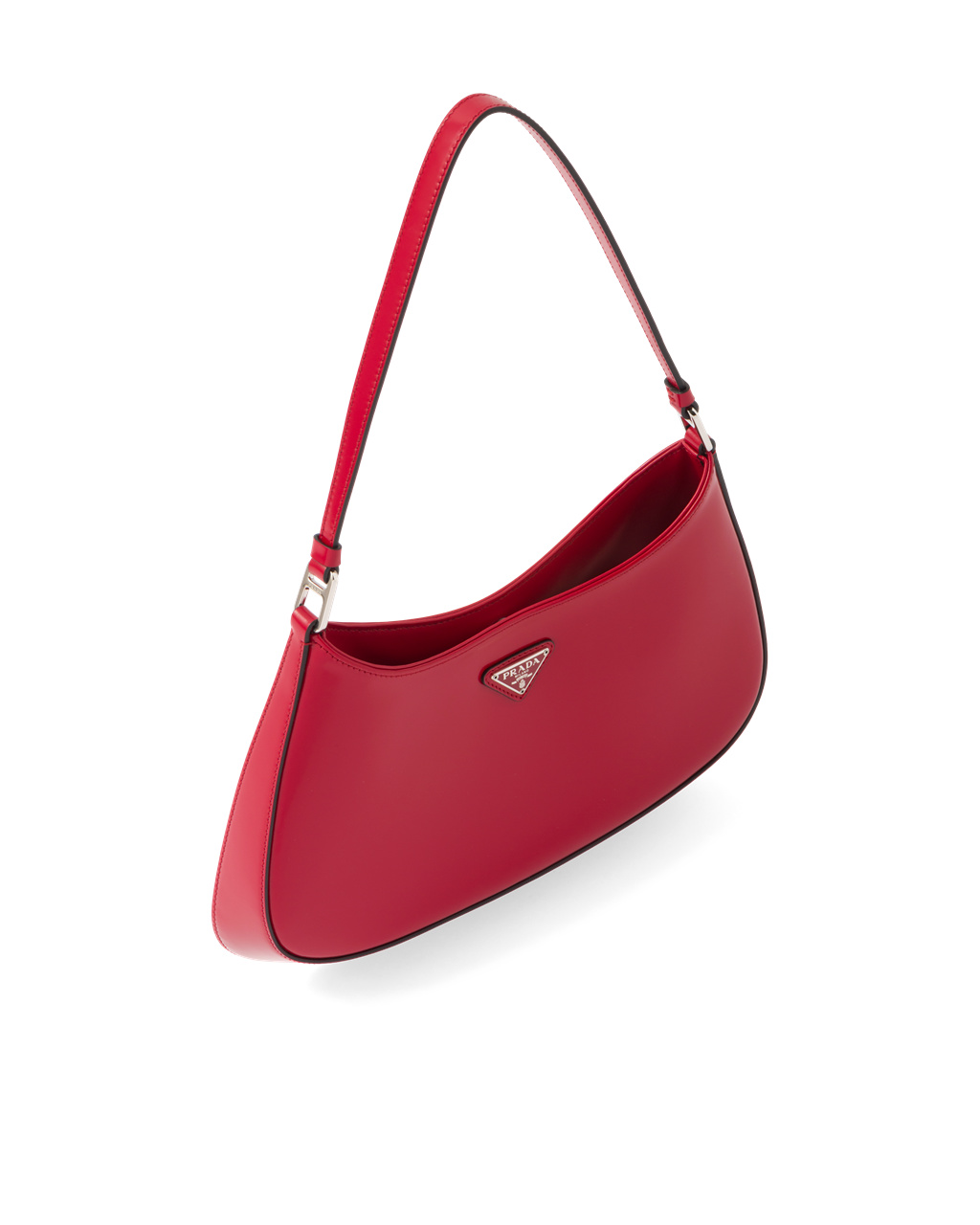 Prada Prada Cleo Brushed Bőr Shoulder Bag Scarlet | GDZBWS301