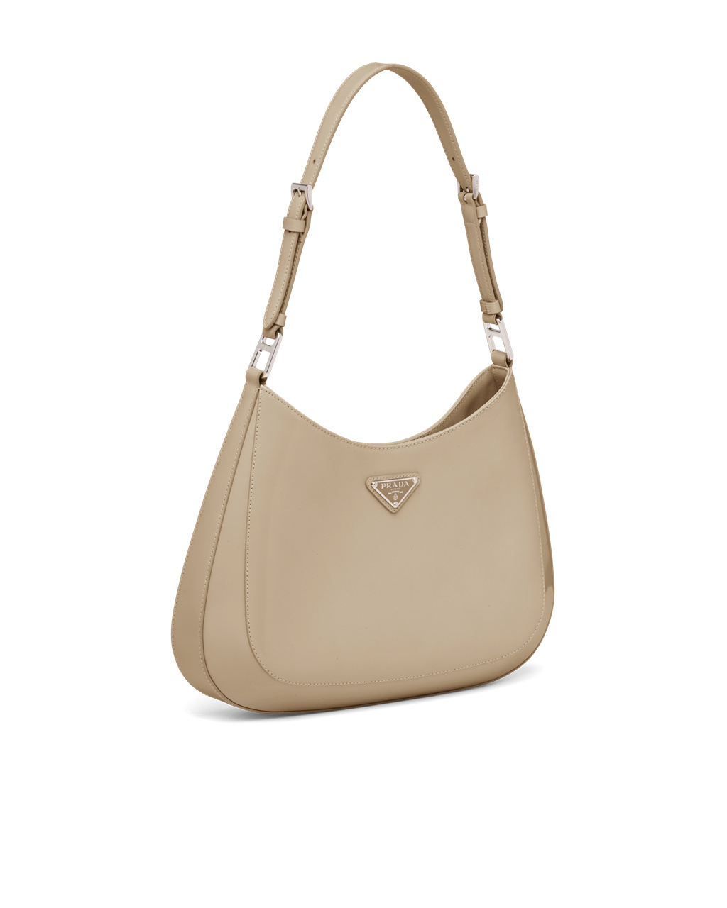 Prada Prada Cleo Brushed Bőr Shoulder Bag Bézs | JQAZTU257