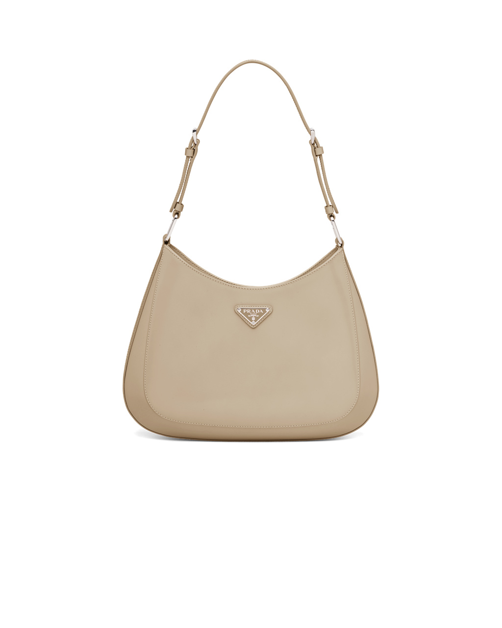 Prada Prada Cleo Brushed Bőr Shoulder Bag Bézs | JQAZTU257