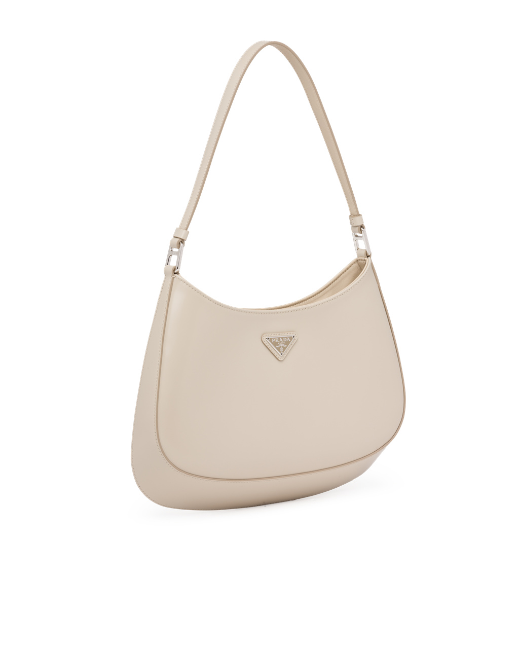 Prada Prada Cleo Brushed Bőr Shoulder Bag Bézs | LPABZF801