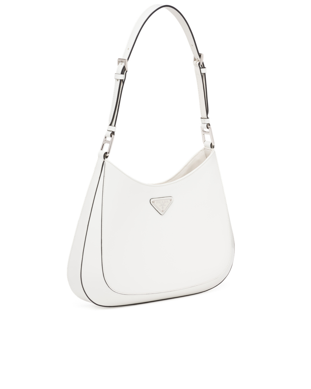 Prada Prada Cleo Brushed Bőr Shoulder Bag Fehér | MGHLRD538