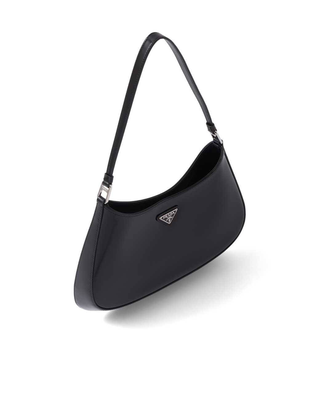 Prada Prada Cleo Brushed Bőr Shoulder Bag Fekete | NUPOKX630