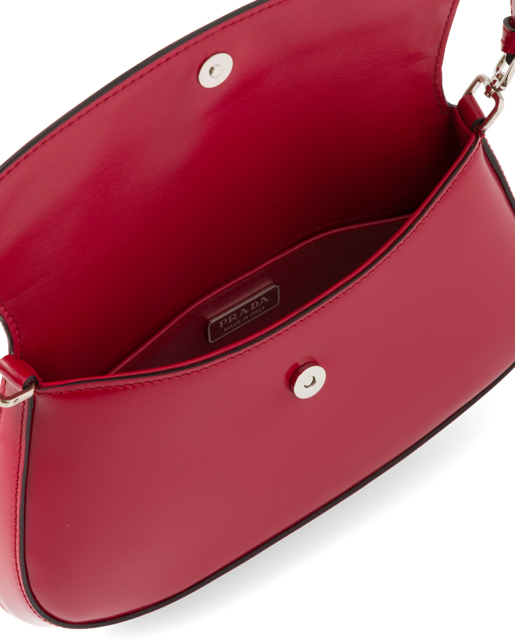 Prada Prada Cleo Brushed Bőr Shoulder Bag With Flap Scarlet | PQSHVW971