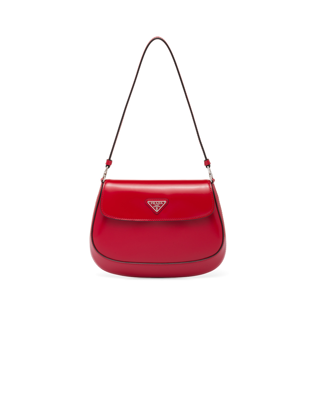 Prada Prada Cleo Brushed Bőr Shoulder Bag With Flap Scarlet | PQSHVW971