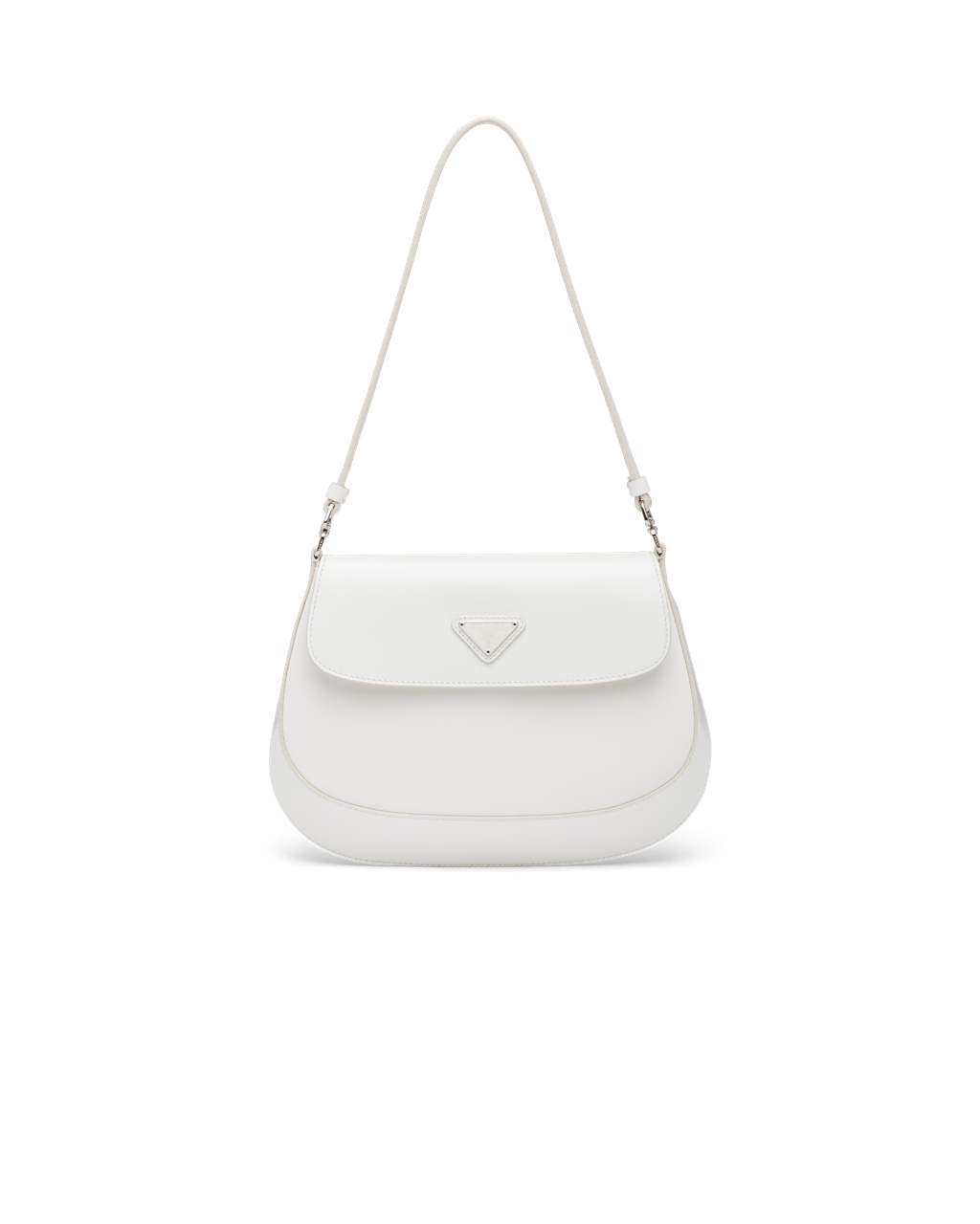 Prada Prada Cleo Brushed Bőr Shoulder Bag With Flap Fehér | TZWABO325