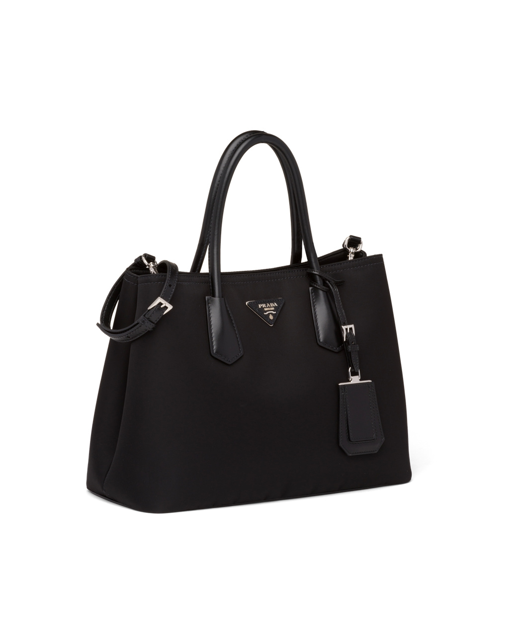 Prada Prada Double Nylon And Saffiano Bőr Bag Fekete | FXSAHM138