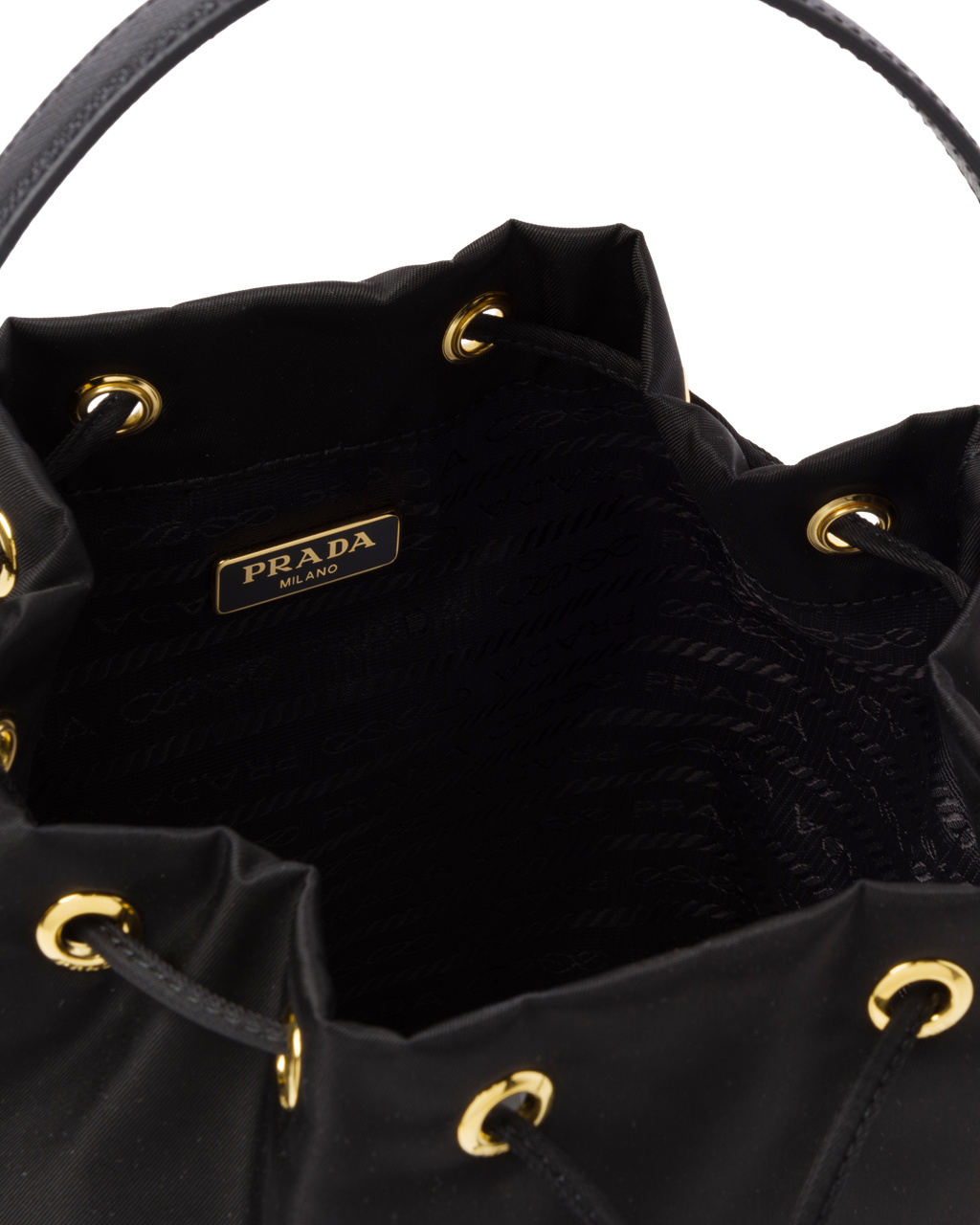 Prada Prada Duet Re-nylon Bucket Shoulder Bag Fekete | GKXVQS025