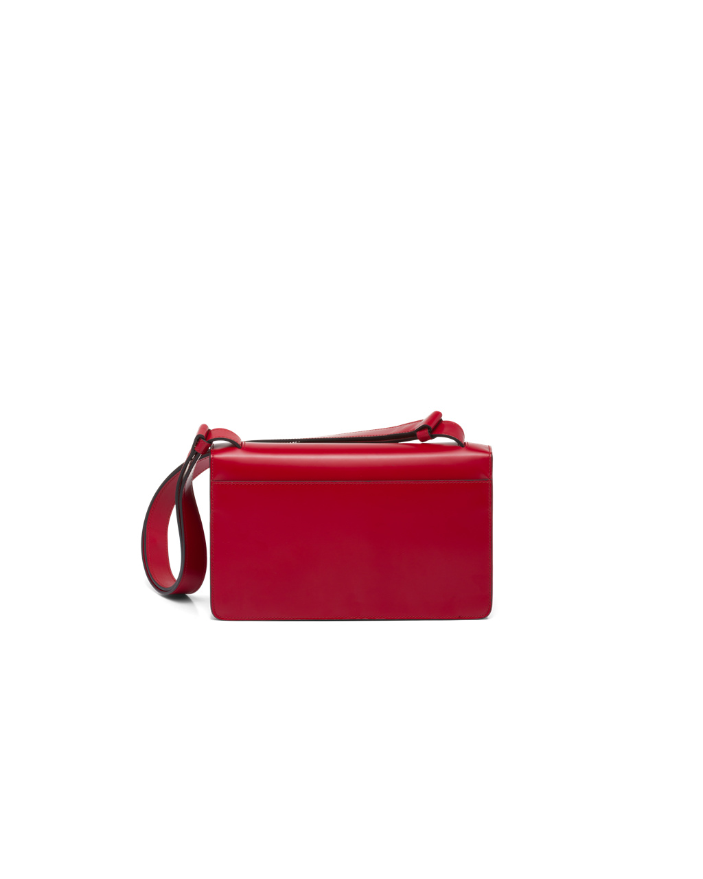 Prada Prada Emblème Brushed-leather Bag Scarlet | JUFDYA962