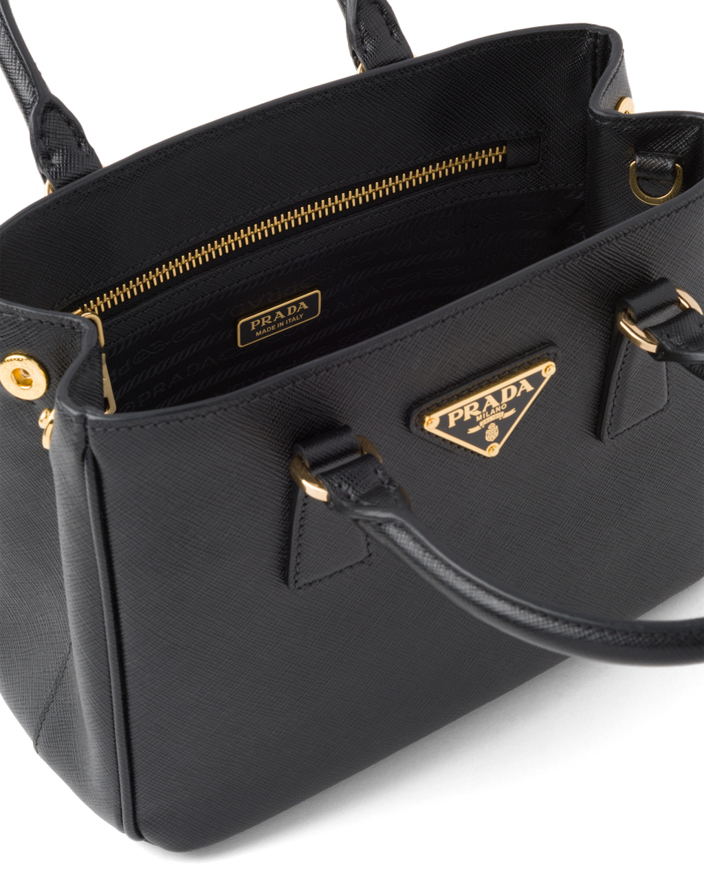 Prada Prada Galleria Saffiano Bőr Mini-bag Fekete | HWRKPX503