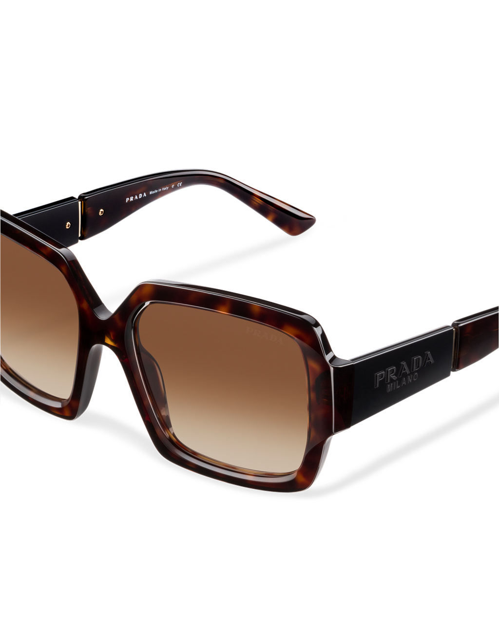 Prada Prada Monochrome Sunglasses Squared Gradient Sienna Lenses | NDFVBX923