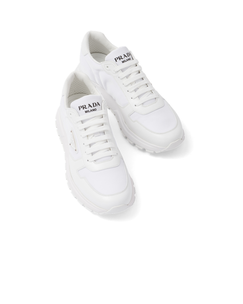 Prada Prada Prax 1 Re-nylon And Brushed Bőr Sneakers Fehér | GRHQSJ169