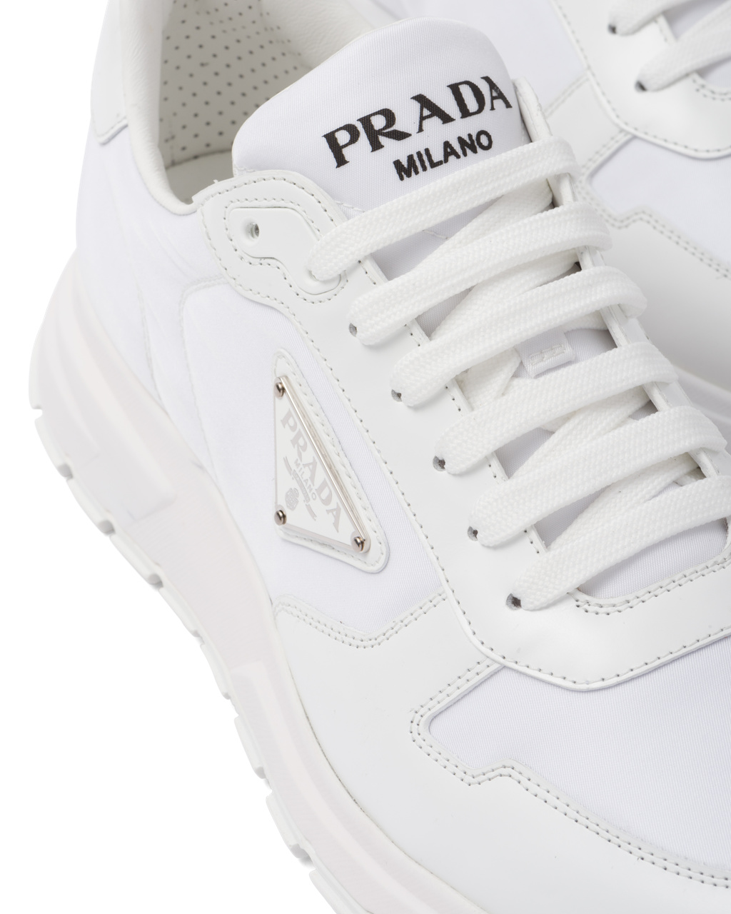 Prada Prada Prax 1 Re-nylon And Brushed Bőr Sneakers Fehér | GRHQSJ169