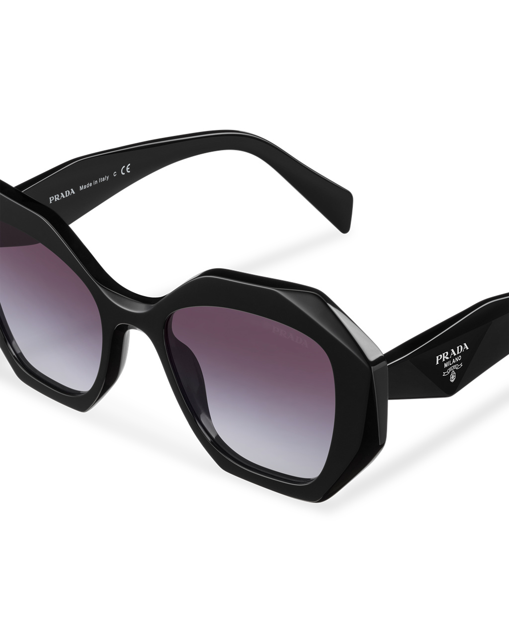 Prada Prada Symbole Sunglasses Geometrical Gradient Smoky Gray Lenses | FBQJZM976