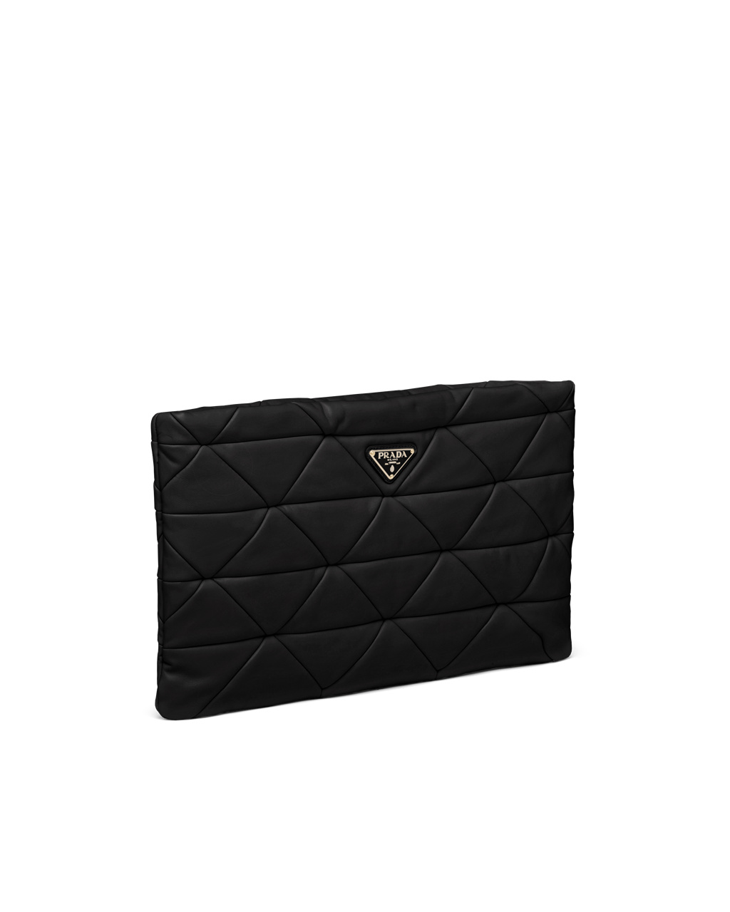 Prada Prada System Nappa Bőr Patchwork Clutch Fekete | BLGTNE425