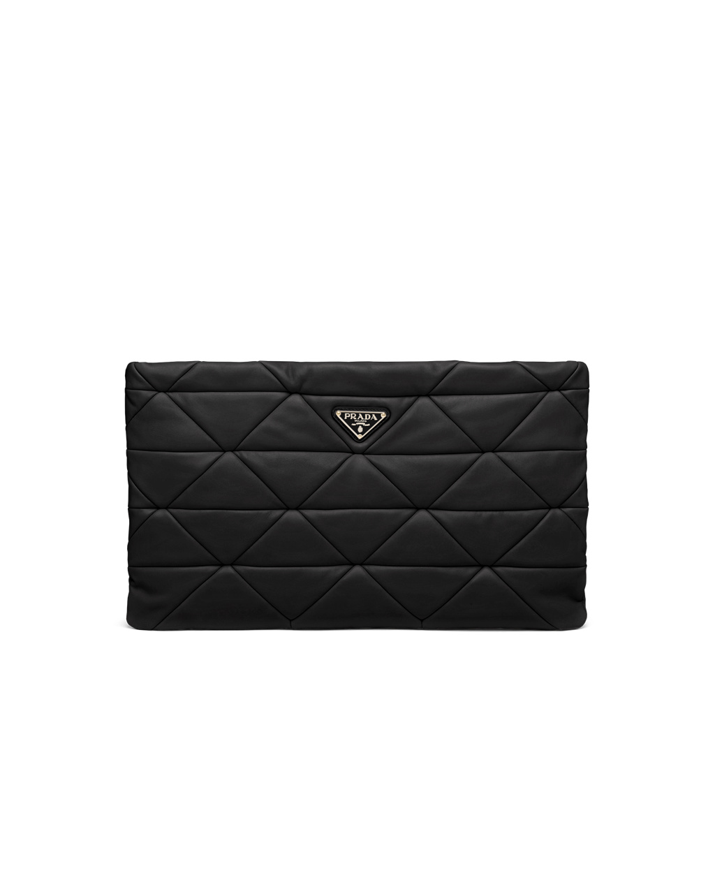 Prada Prada System Nappa Bőr Patchwork Clutch Fekete | BLGTNE425