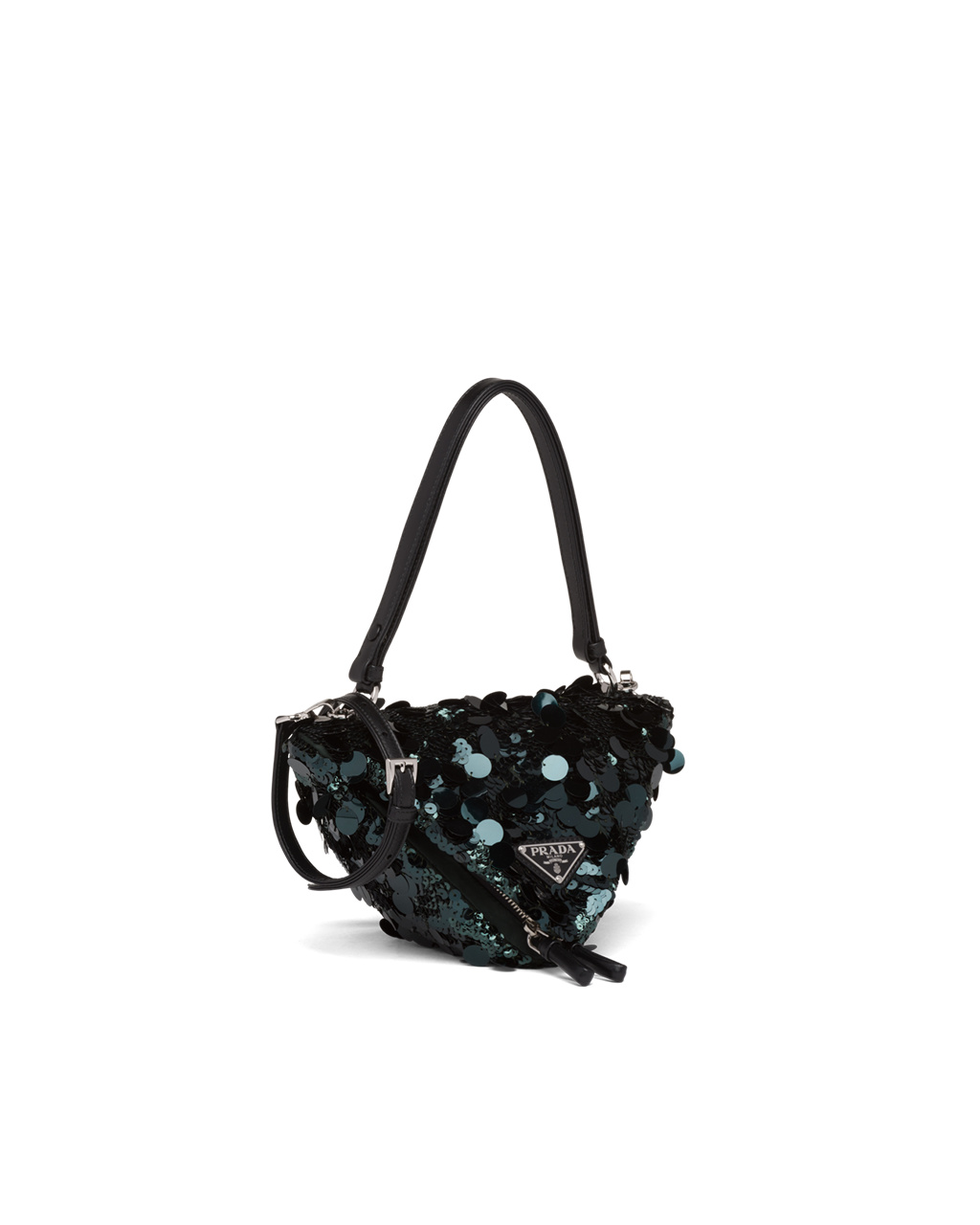 Prada Prada Triangle Sequin And Bőr Handbag Zöld | WHKOSX391