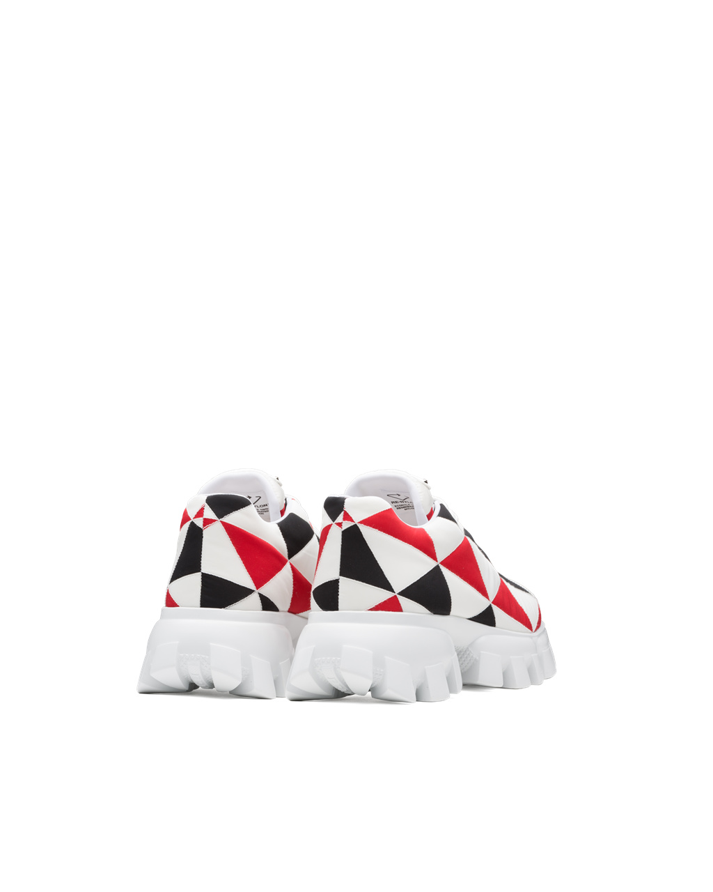 Prada Printed Nylon Sneakers Fekete Piros Fehér | HFUKXN103