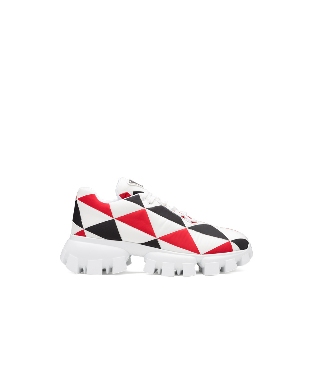 Prada Printed Nylon Sneakers Fekete Piros Fehér | HFUKXN103