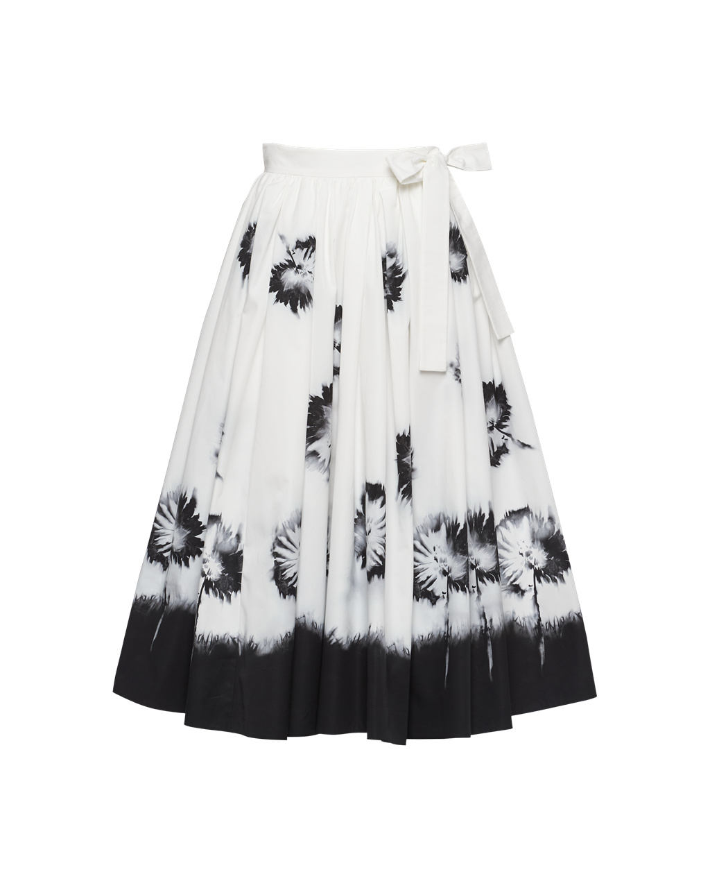 Prada Printed Poplin Skirt Fehér Fekete | VMJALU184