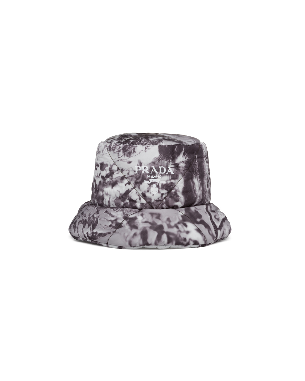 Prada Printed Re-nylon Bucket Hat Cloudy Gray | CLPIYX259