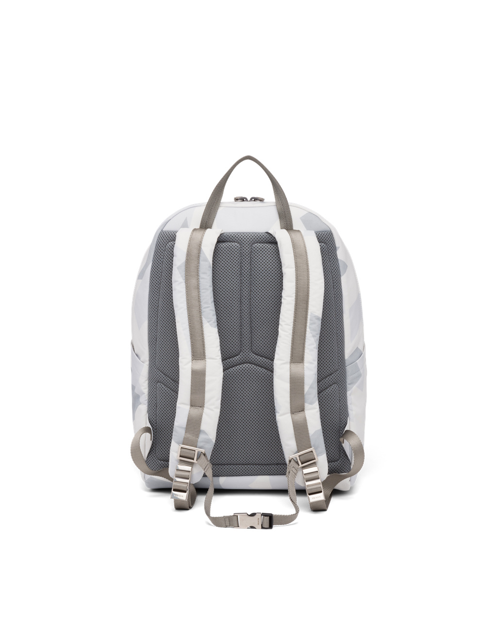 Prada Printed Technical Fabric Backpack Marble Gray | SHLXQF931