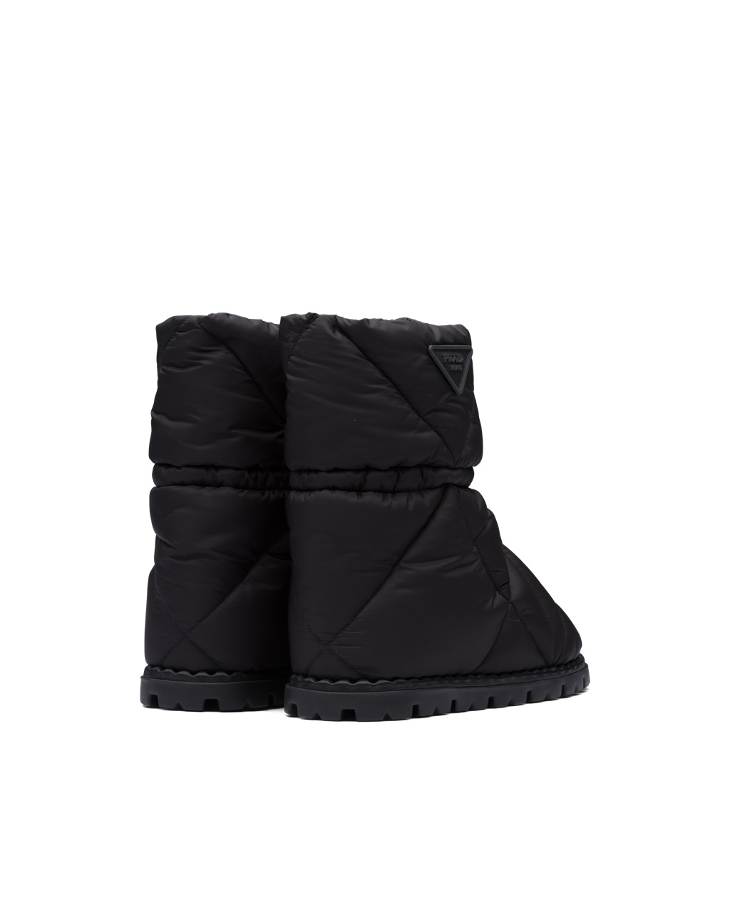 Prada Quilted Nylon Fabric Booties Fekete | TMKYEL104