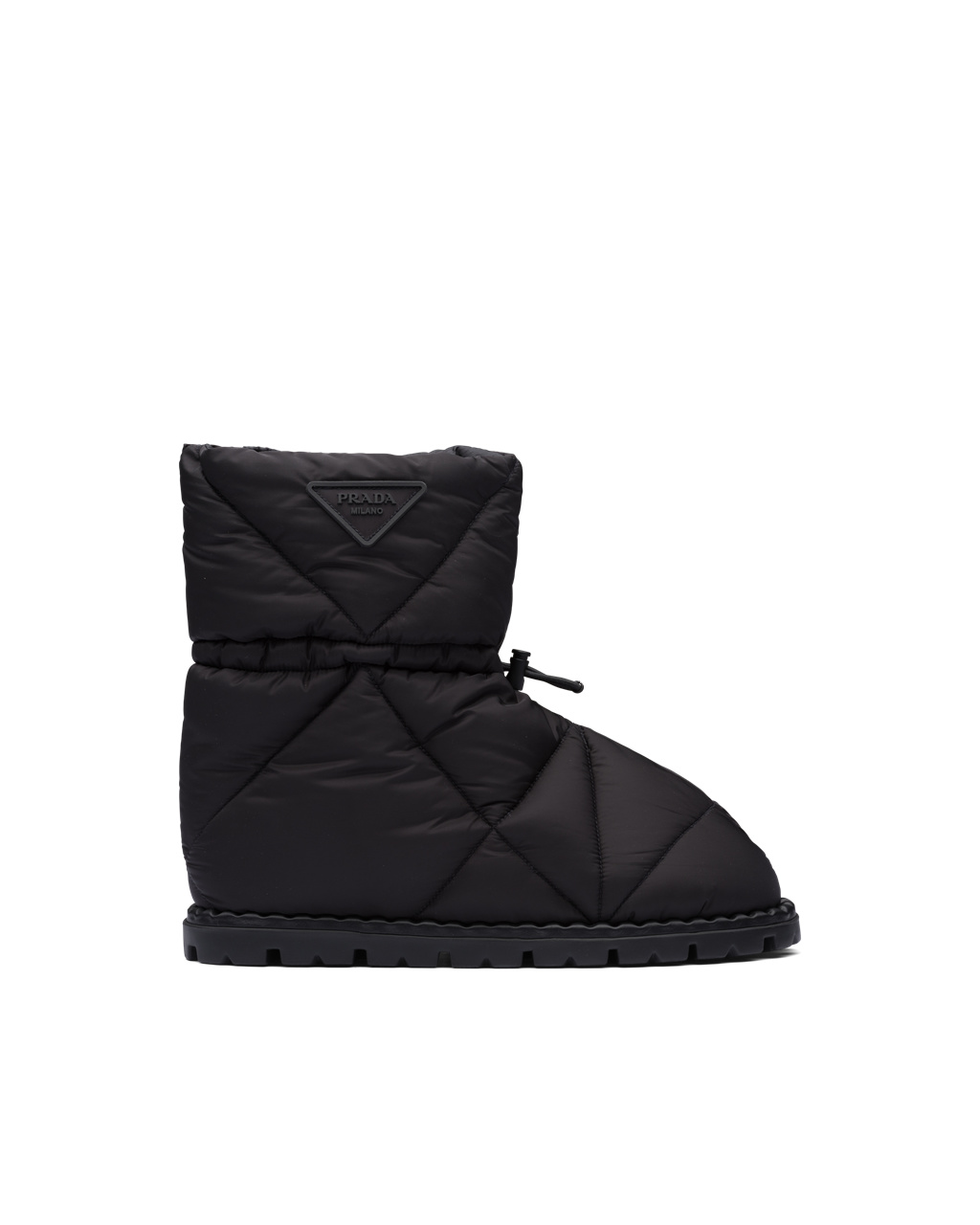 Prada Quilted Nylon Fabric Booties Fekete | TMKYEL104