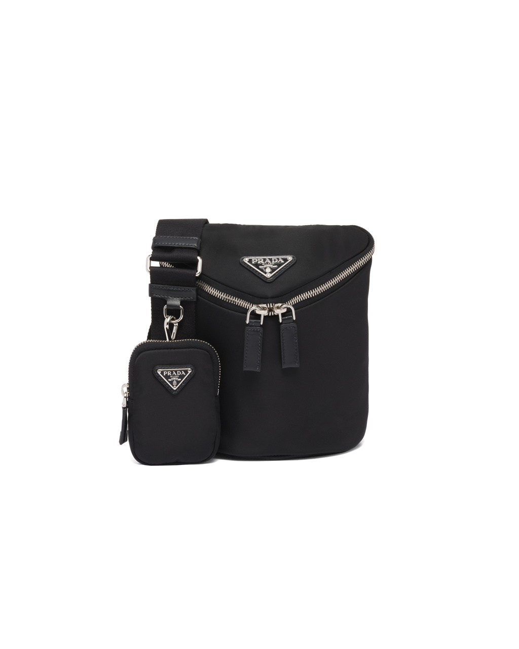 Prada Re-nylon And Bőr Shoulder Bag Fekete | LBSCRV718