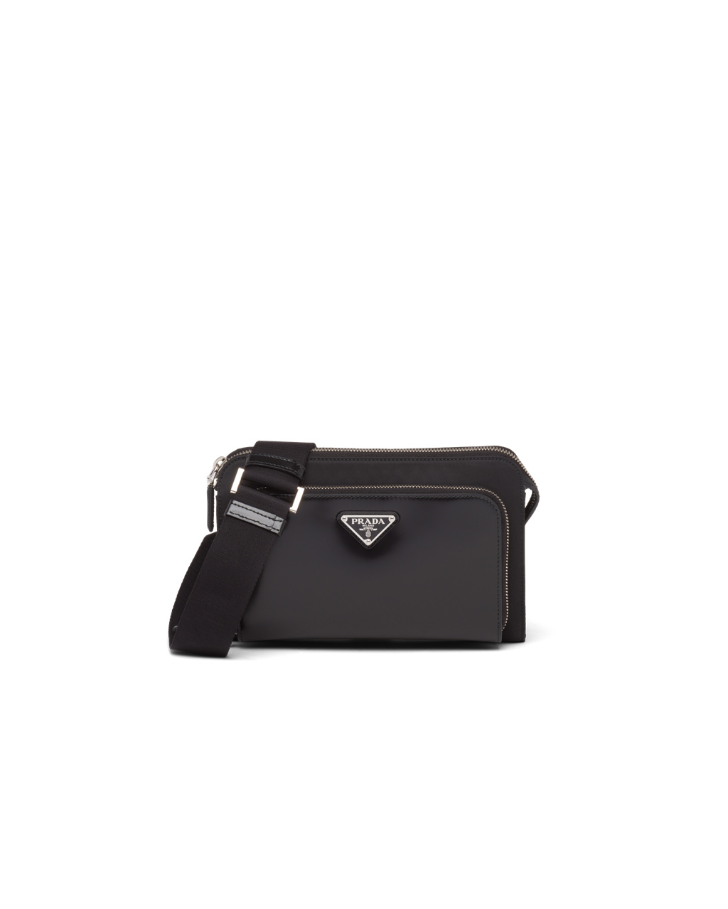 Prada Re-nylon And Bőr Shoulder Bag Fekete | NQVXZH819