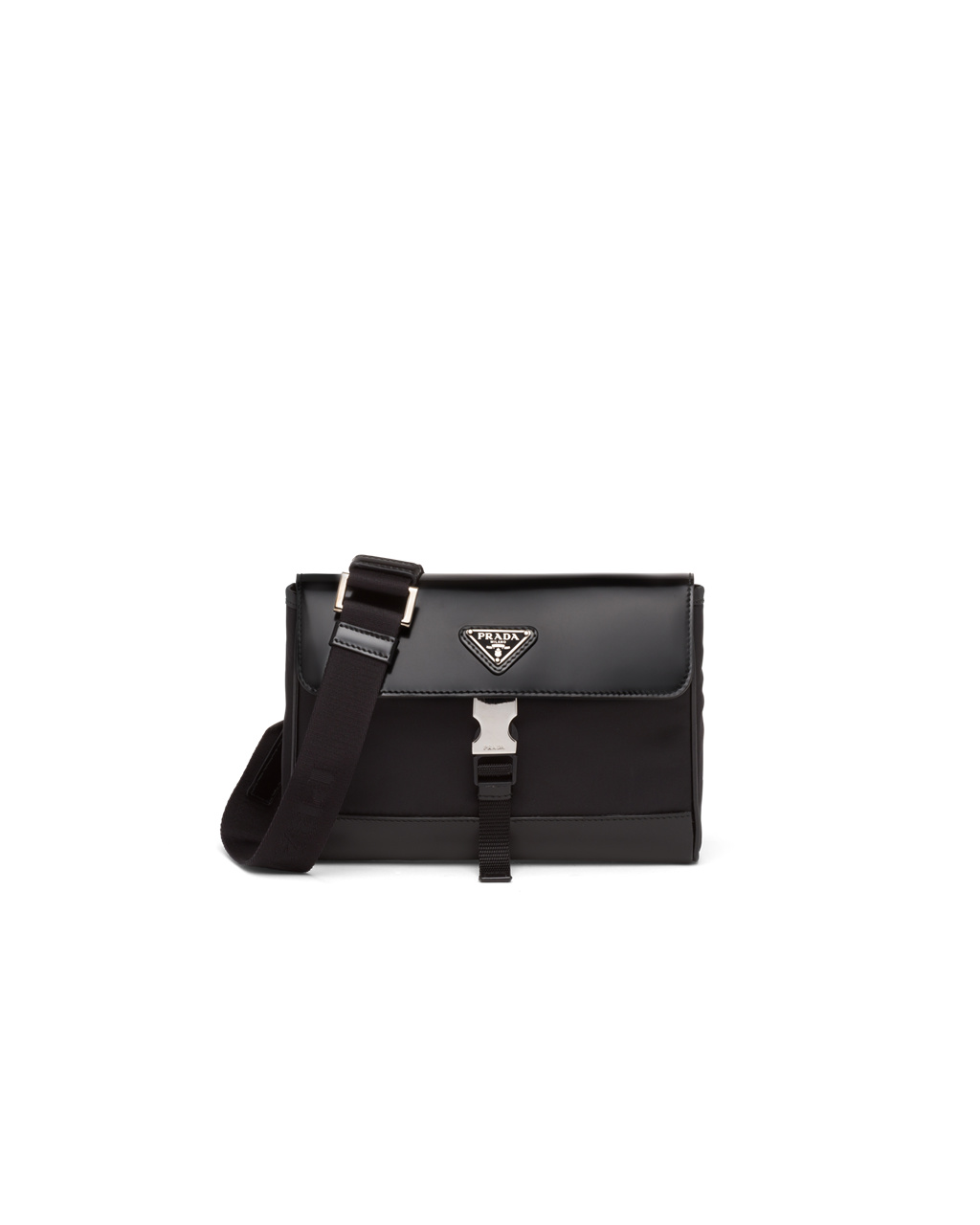 Prada Re-nylon And Bőr Shoulder Bag Fekete | YWFXOZ584