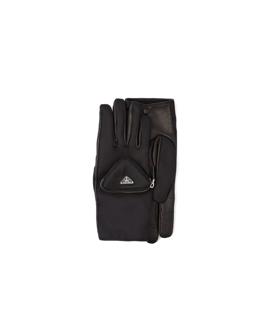 Prada Re-nylon And Napa Bőr Gloves Fekete | DZCGER045