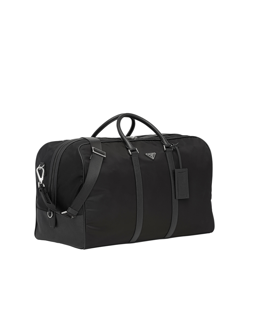 Prada Re-nylon And Saffiano Bőr Duffle Bag Fekete | RPYQXV961