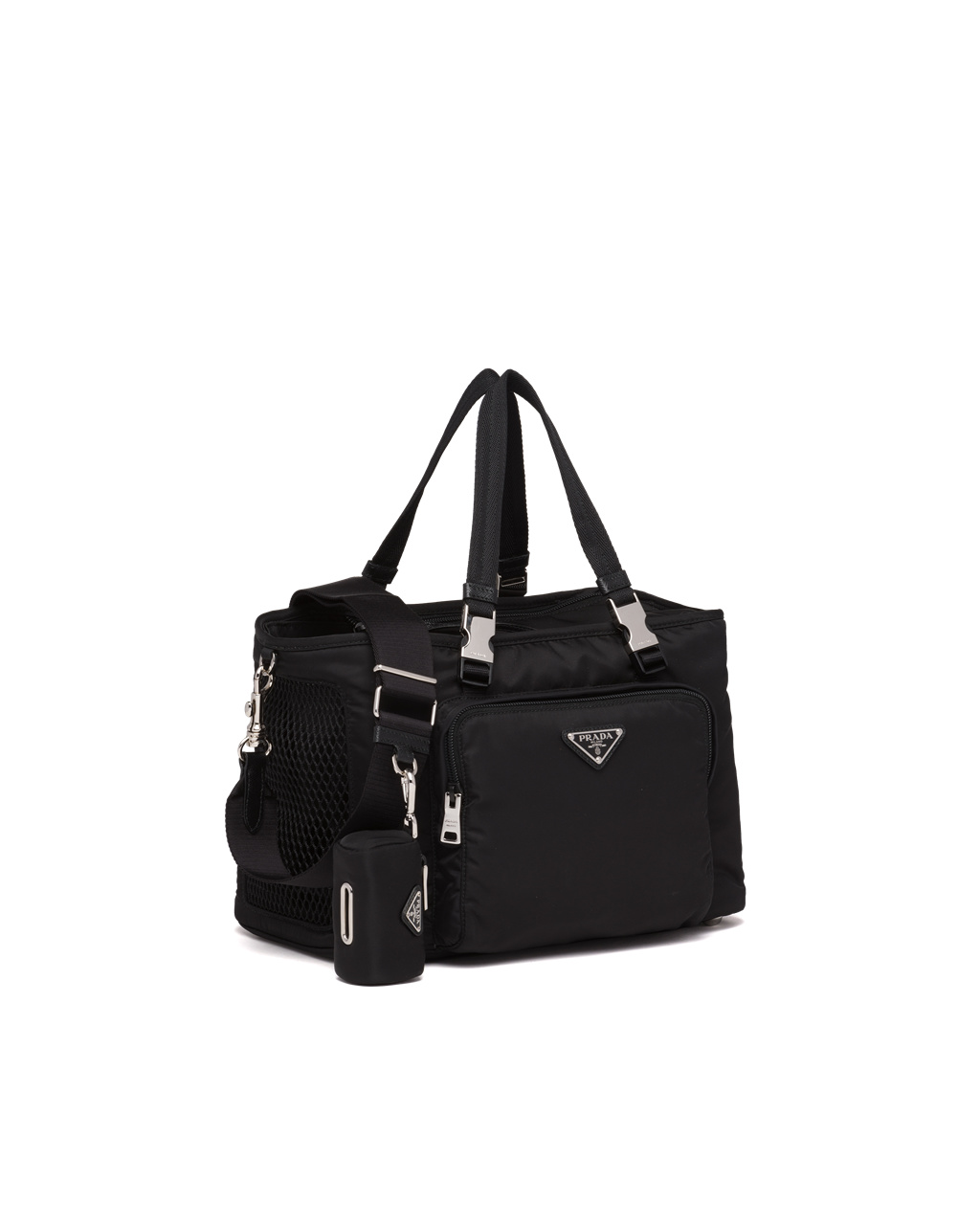 Prada Re-nylon And Saffiano Bőr Pet Bag Fekete | RESVUD493