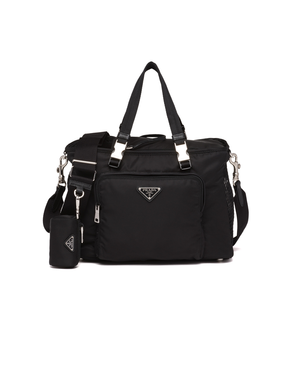 Prada Re-nylon And Saffiano Bőr Pet Bag Fekete | RESVUD493