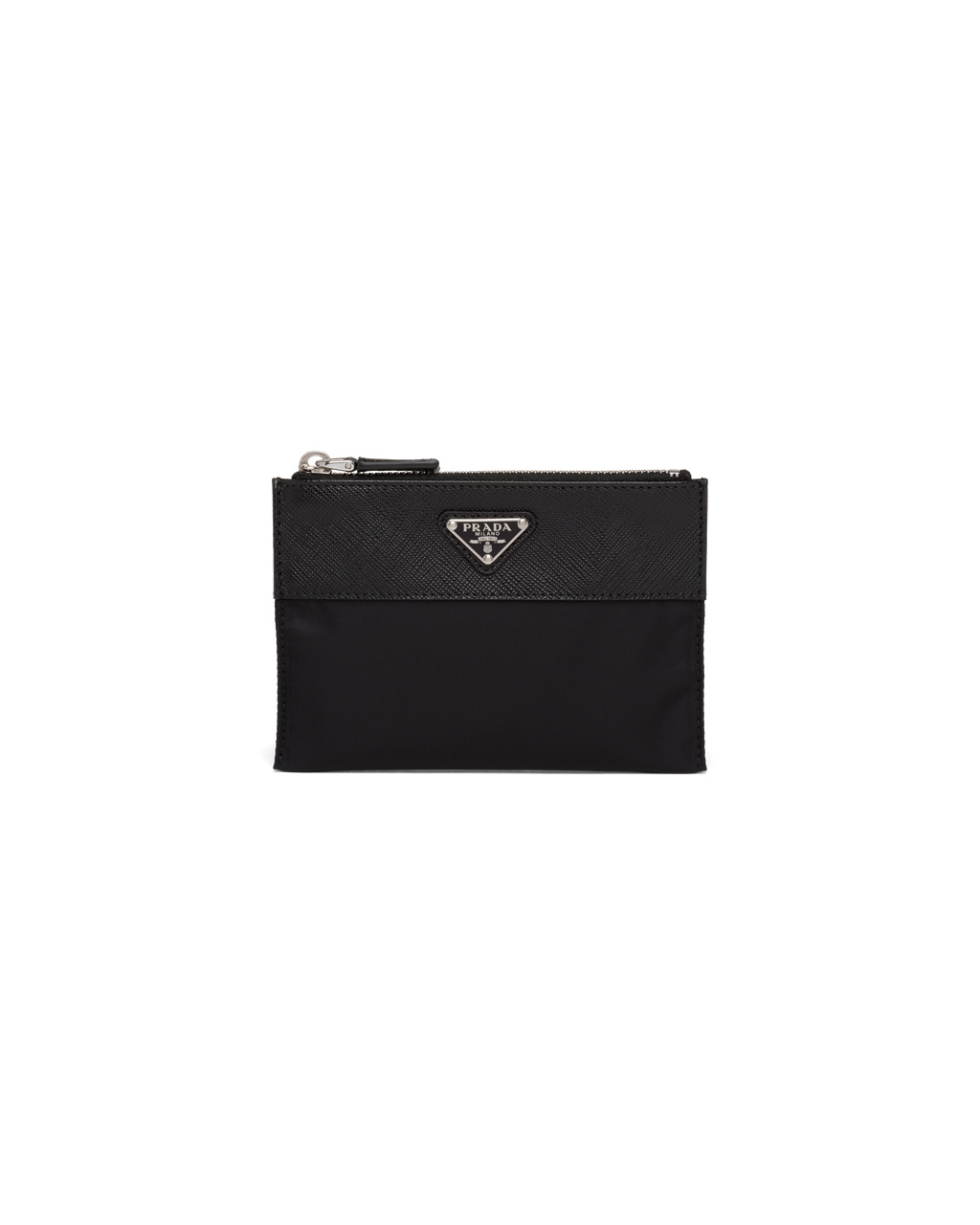 Prada Re-nylon And Saffiano Bőr Pouch Wallet Fekete | TCFLSD210