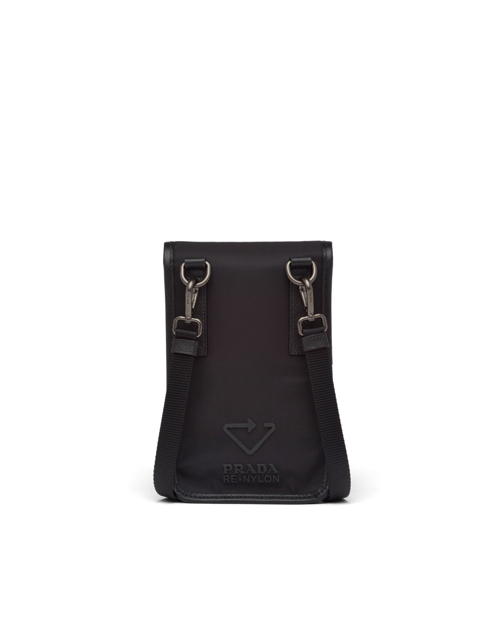 Prada Re-nylon And Saffiano Bőr Smartphone Case Fekete | OBEYZA594