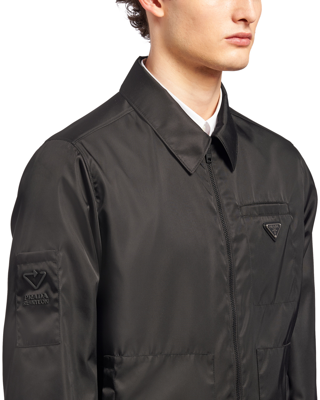 Prada Re-nylon Blouson Jacket Fekete | ZHYFVU680