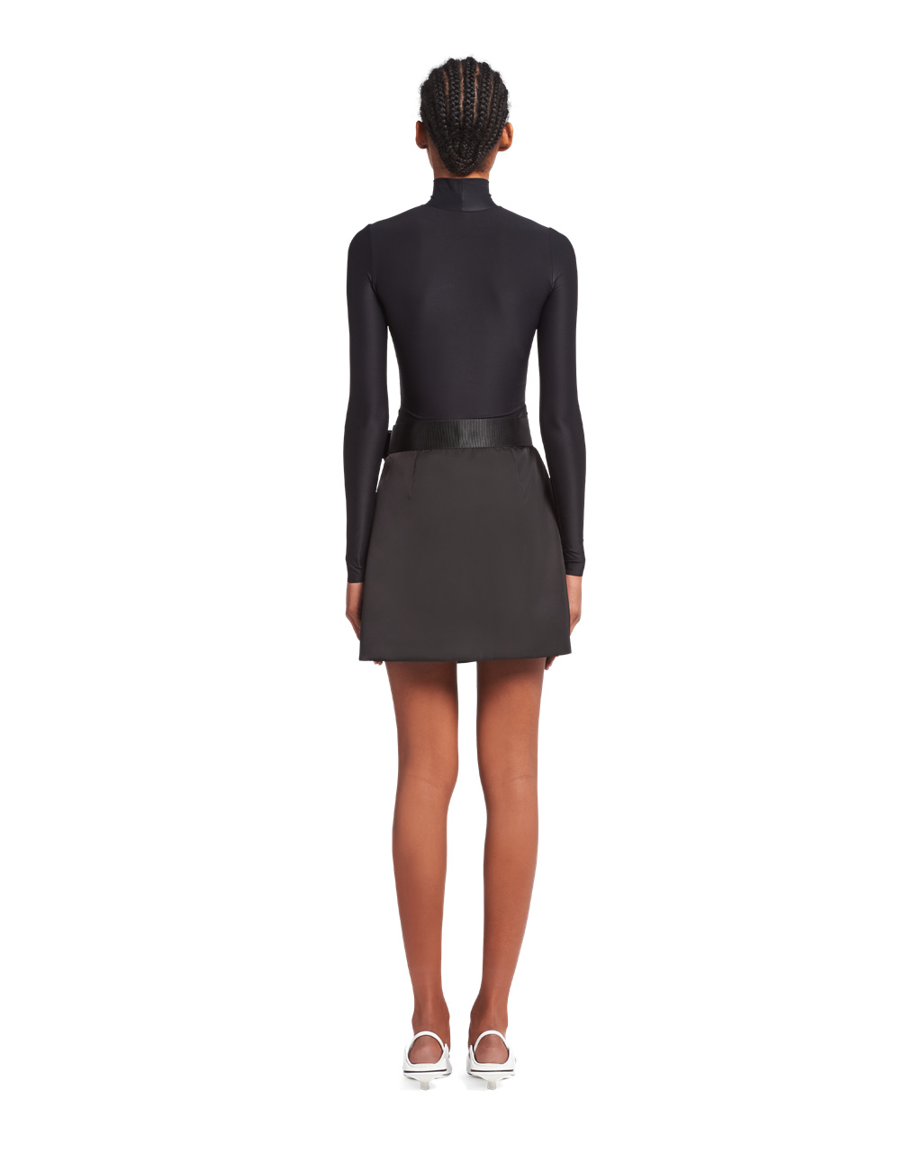 Prada Re-nylon Gabardine Flared Skirt Fekete | KRGQHT690