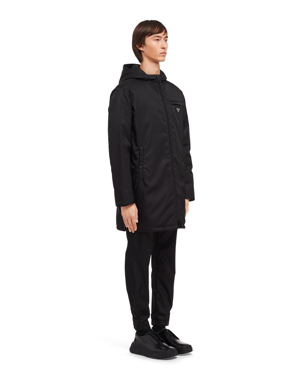 Prada Re-nylon Gabardine Puffer Coat Fekete | DYGFJT207