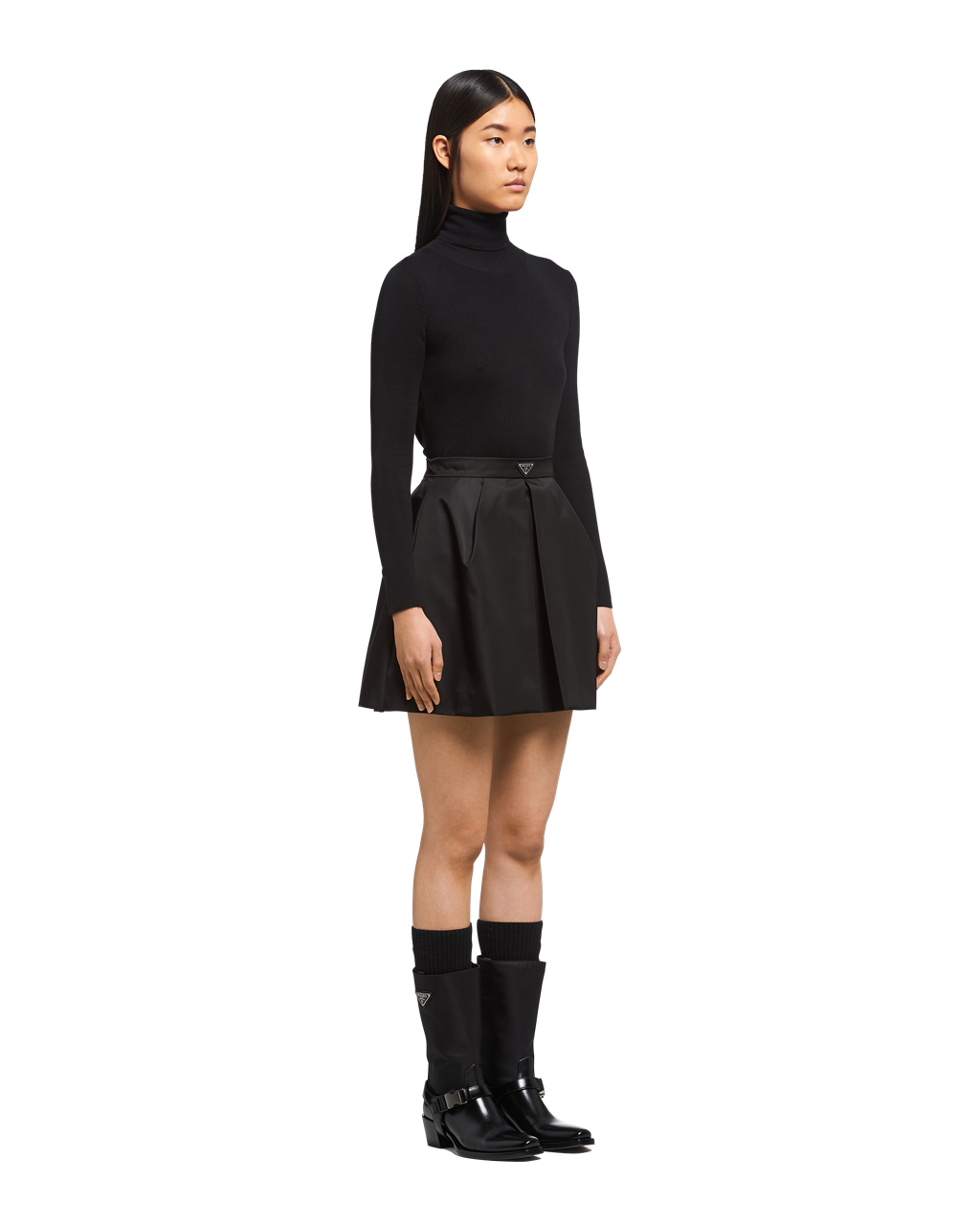 Prada Re-nylon Miniskirt Fekete | YVHNOW263