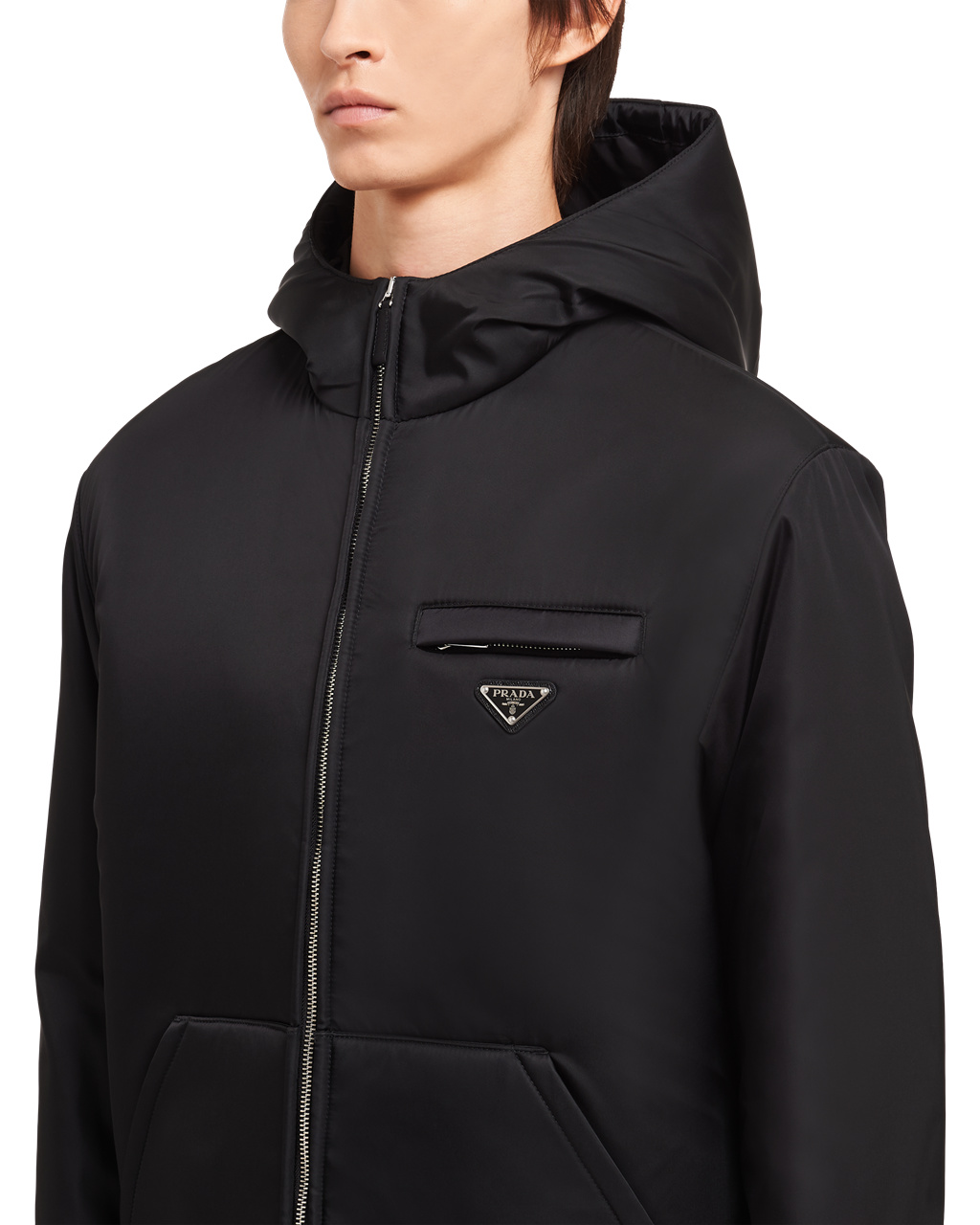 Prada Re-nylon Padded Gabardine Bomber Jacket Fekete | HTWZEX962