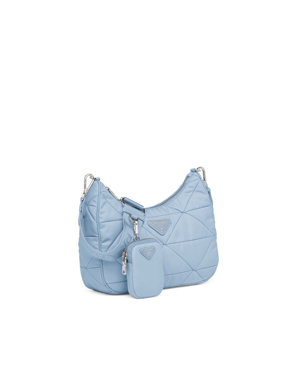 Prada Re-nylon Padded Hobo Bag Celeste | ENUGLY426