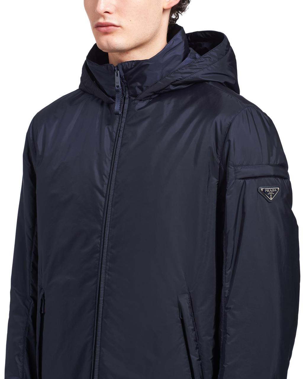 Prada Re-nylon Padded Jacket Sötétkék | BIPHNW081