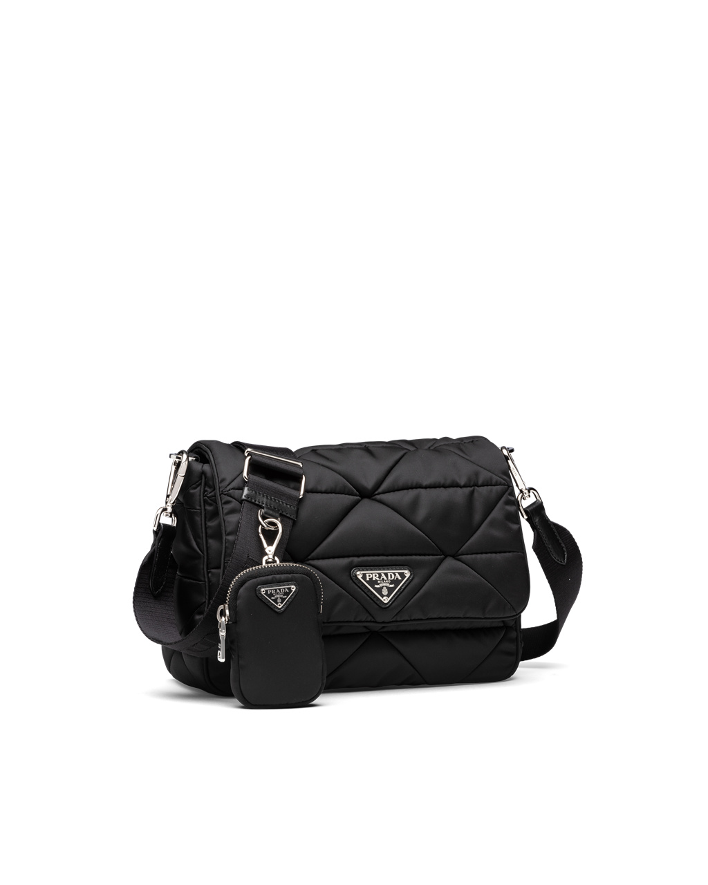 Prada Re-nylon Padded Shoulder Bag Fekete | EJNMBA120